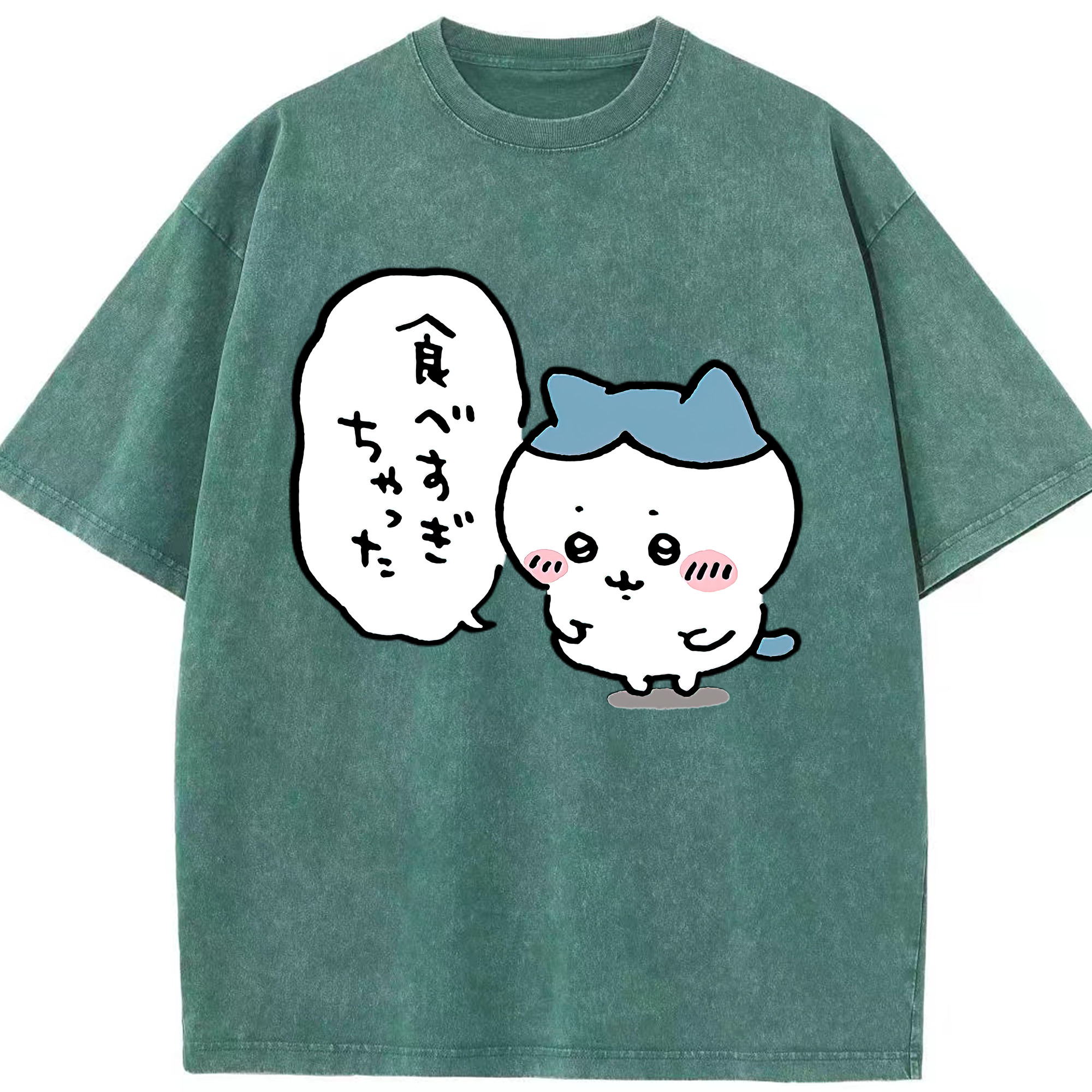 （画像用） ちいかわ ハチワレ Chii-kawa hachiware 綿100% ヴィンテージ風 半袖Tシャツ（フロントプリント）